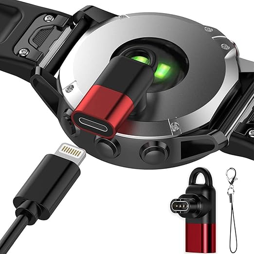 garmin 手表充电器至 8 针适配器 90 度,兼容 garmin 佳明 fenix 7/7s